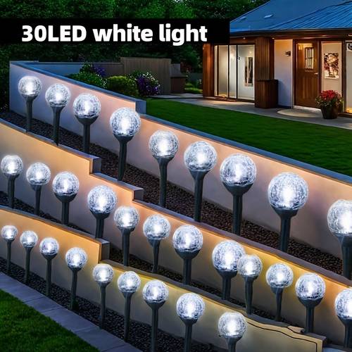 30pcs led solar bubble ball valentines day gift decorative lights 8 lighting for multi functional outdoor ambiance patio cafe passage decoration outdoor solar decoration
