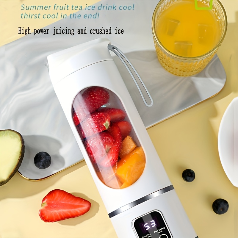 USB Rechargeable Portable Blender And Handheld Juicer - Easy to Clean, Great for Smoothies, Milkshakes, And Fresh Fruit Drinks - 10.14 Oz to 16.91 Oz Capacity with Digital Display - Perfect for Home, Office, Travel Outdoors