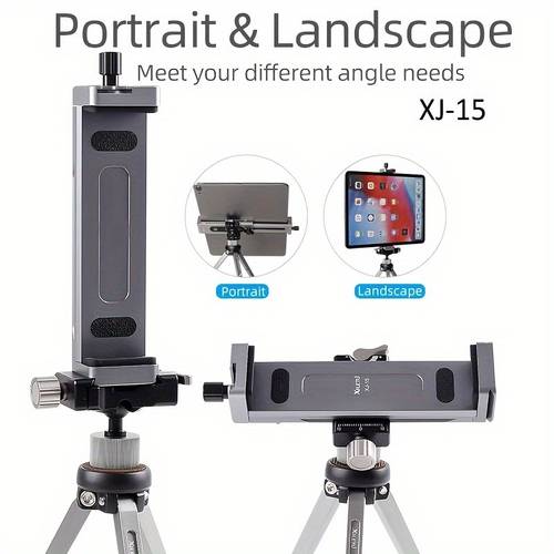 all metal tablet stand universal desktop mobile phone support stand live broadcast fixing clip hot 1 4 screw hole quick release plate photography accessories