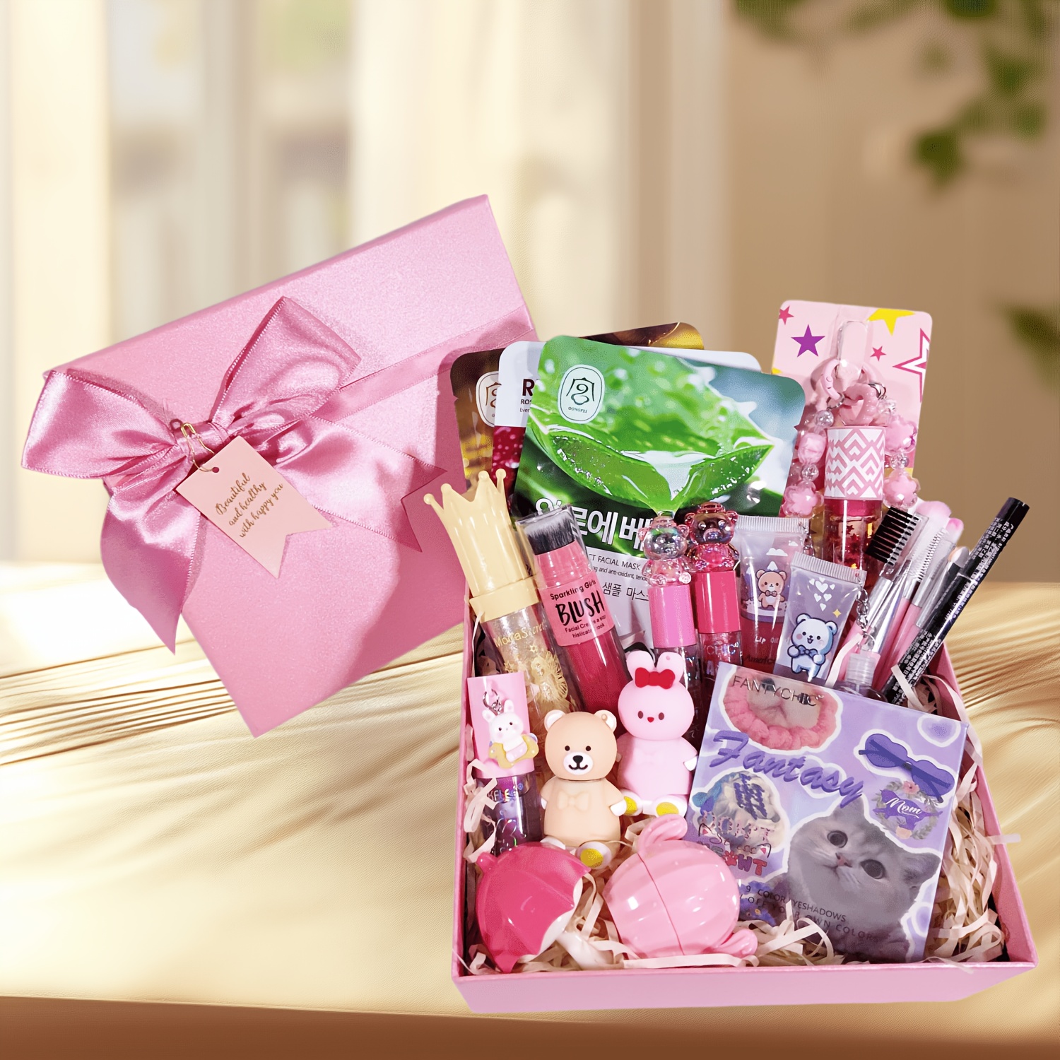 22pcs value packed in one cute bear makeup gift set blush - Temu
