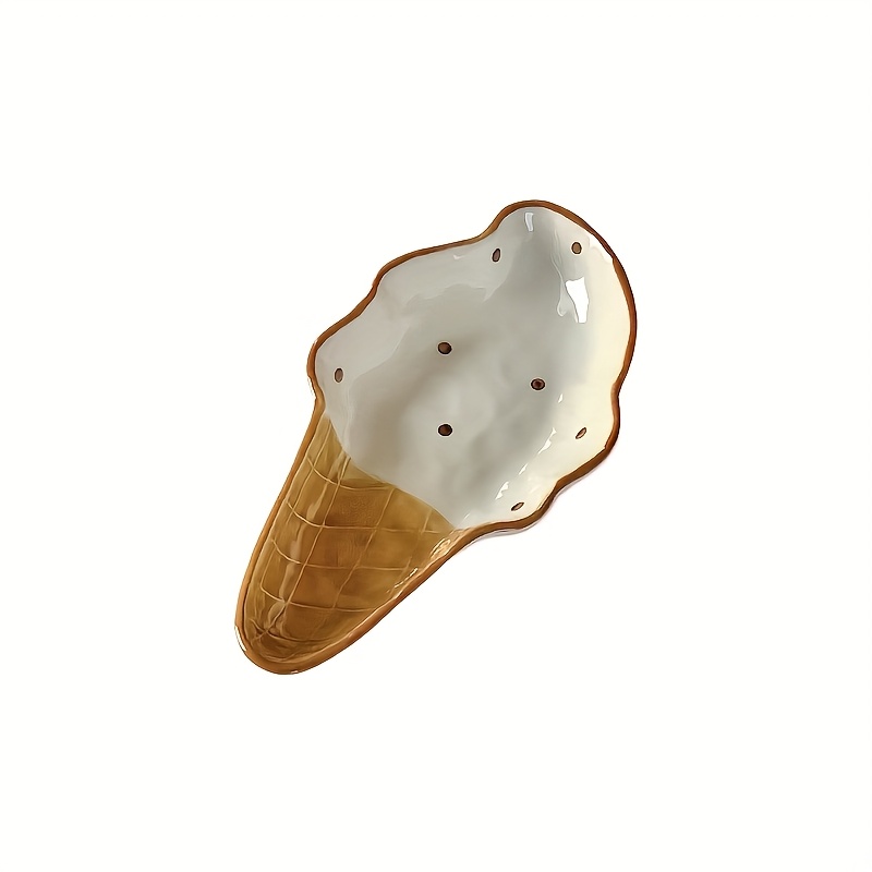 2pcs ice cream shaped plates cute seasoning plates ceramic snack dessert plates chopstick holders sushi soy sauce plates sauce plates suitable for appetizer plates   fathers day halloween christmas new year creative tableware Product details 6