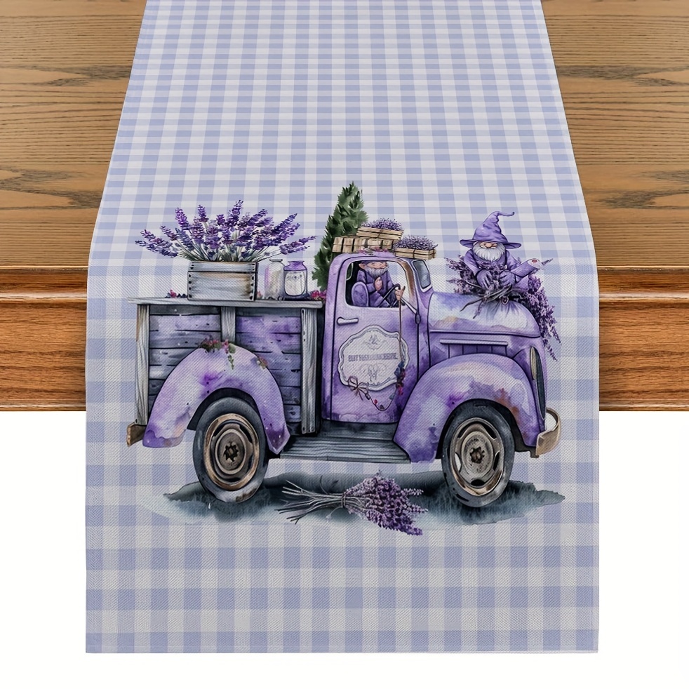 TEMU Un chemin de table avec des de lutins et de gnomes de la , en polyester, pour décorer la table dans à manger ou , un accessoire de maison.