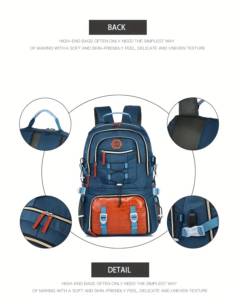 Outdoor Travel Backpack, Large Capacity Sports Camping Backpack, Unisex Laptop Bag with Shoe Compartment, Book Bag, Computer Backpack for Travel, Business, and Casual Use, Easter Valentine's Day Gift
