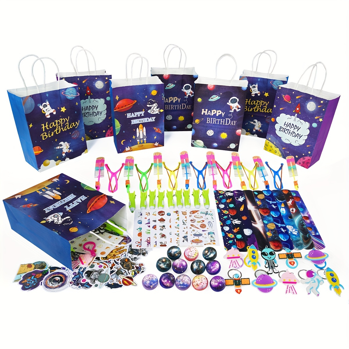 

Outer Space Party Favors 134pcs Space Goodie Bags With Bulk Toys Planet Keychain Glow Temporary Tattoo Etc For Kids Birthday Party Supplies Classroom Prizes And Birthday Return Gifts