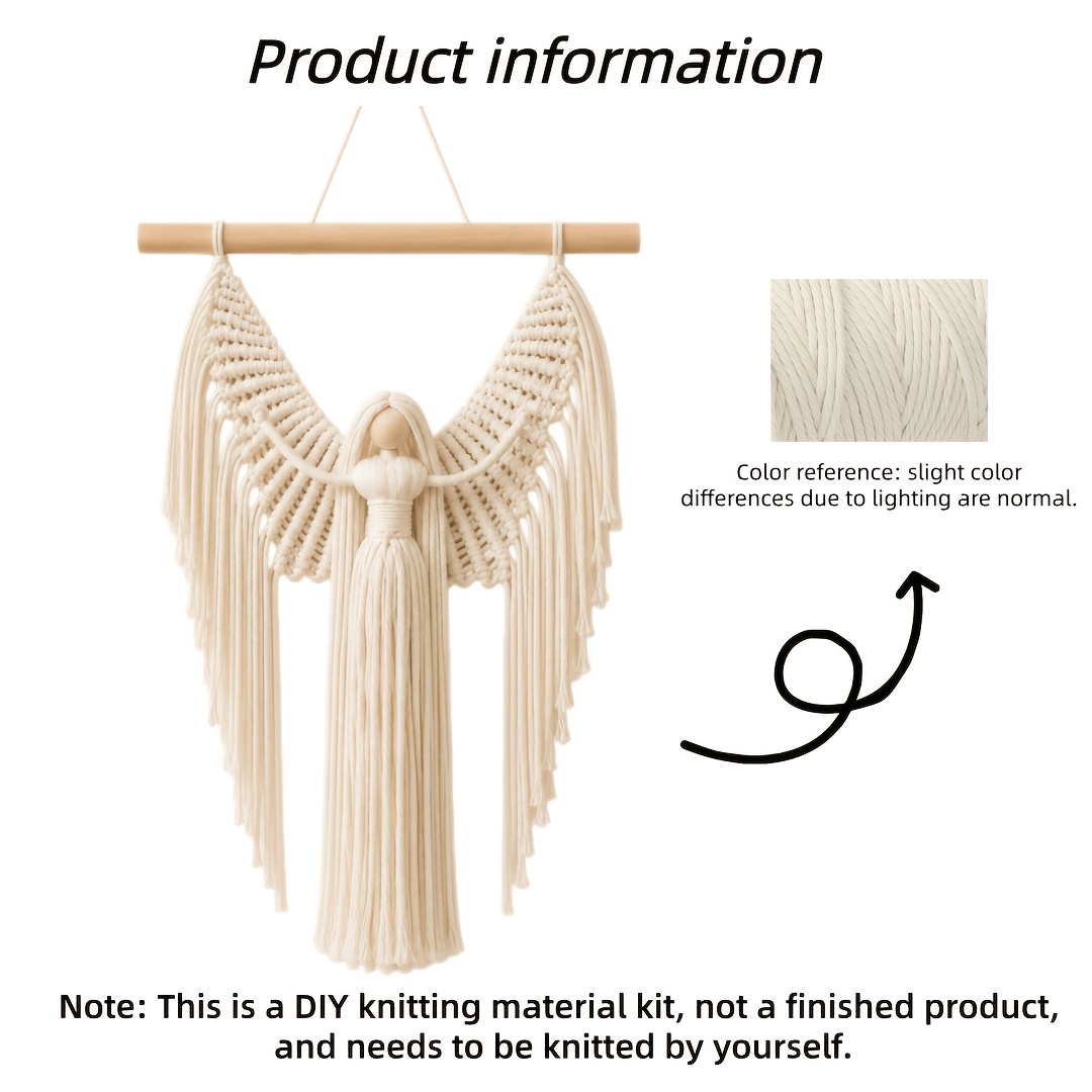 Diy Woven Bohemian Large Hanging Decoration – With Video Tutorial | Craft Kit Suitable For Beginners | Not A Finished Product