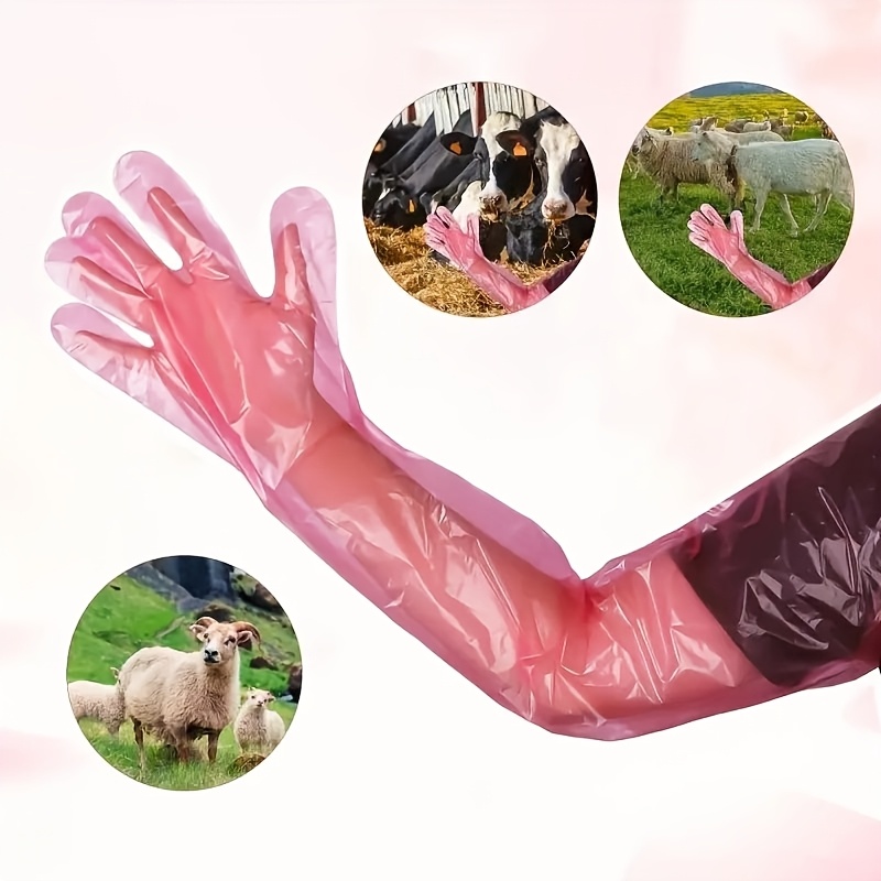 Long Disposable Gloves, 9pcs Shoulder-Length