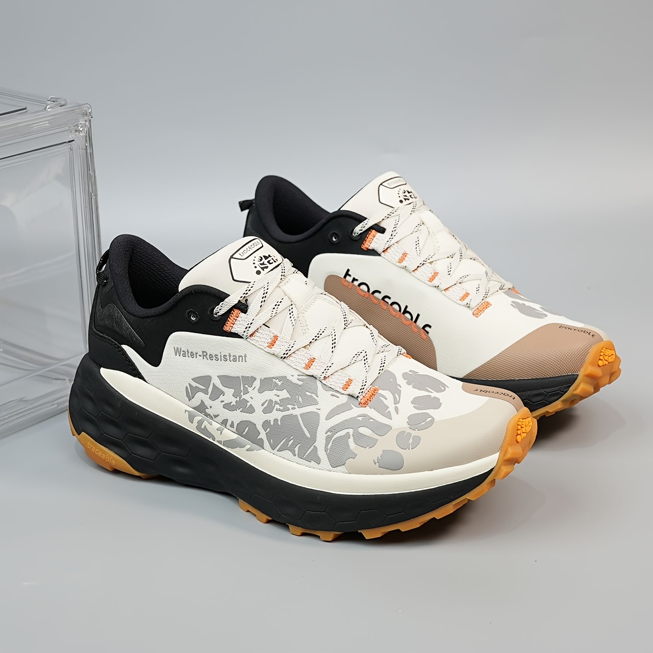 [Sneakers] Men'S Outdoor Shoes Men'S Shoes Lightweight Comfortable Shock Absorption Trail Running Shoes Anti Slip Casual Shoes Fashion Versatile Sports Running Shoes