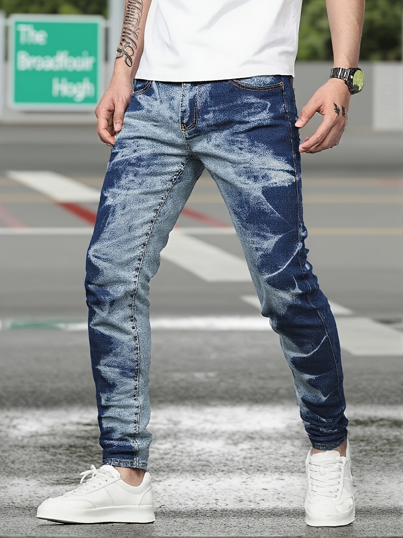 Jeans Vaqueros Moda Hombre Estilo Italiano Moda Hombres Jeans De