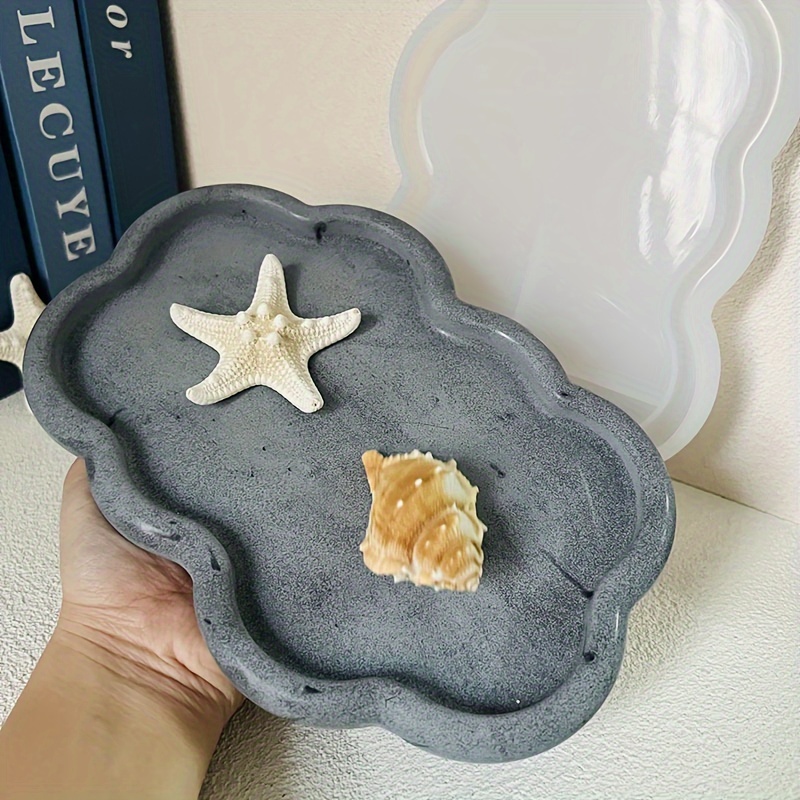 

Cloud-shaped Tray Cement Mold For Diy Home Decoration Storage Tray Silicone Mold For Small Ornaments Gypsum Display Tray Concrete Epoxy Resin Mold Eid Al-adha Mubarak