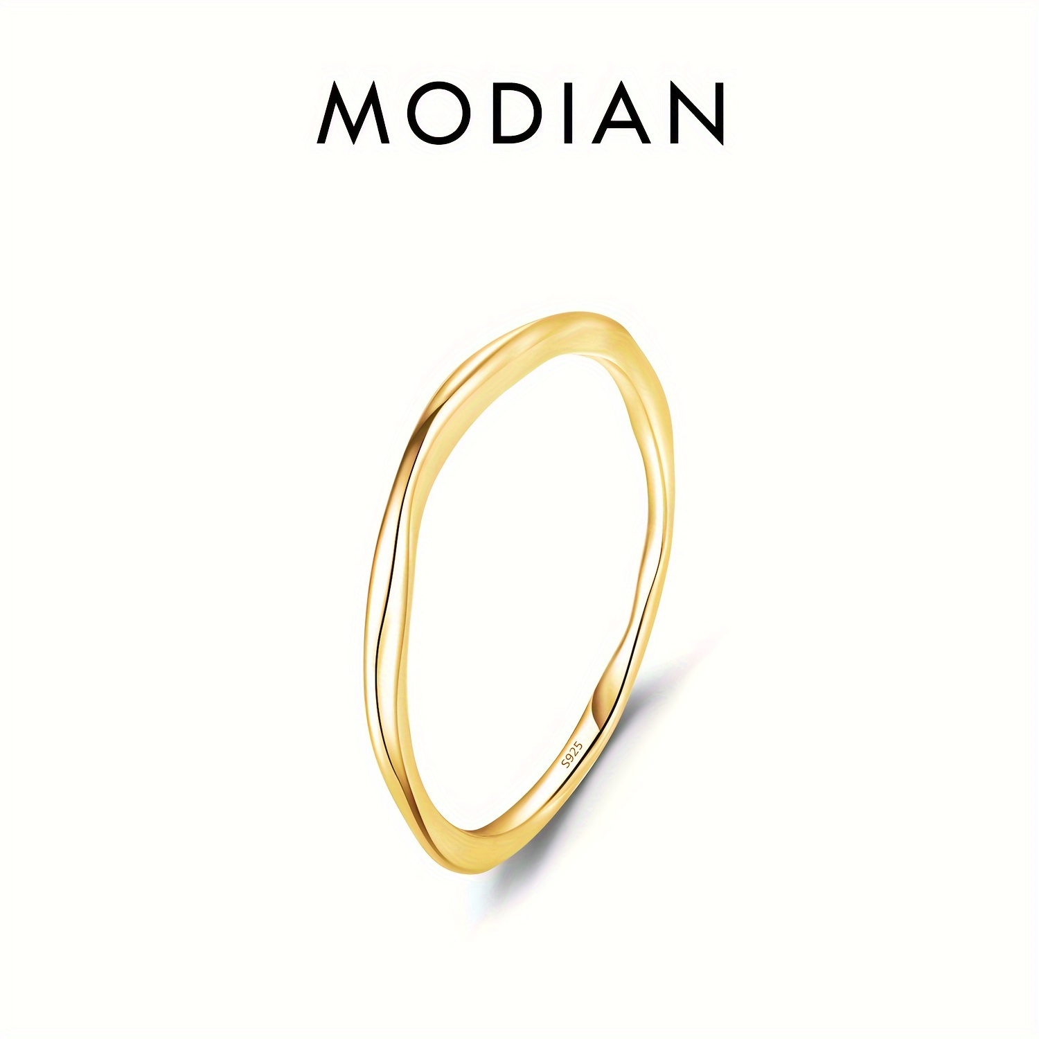 925 Silver Geometric Twisted Ring Stackable Jewelry