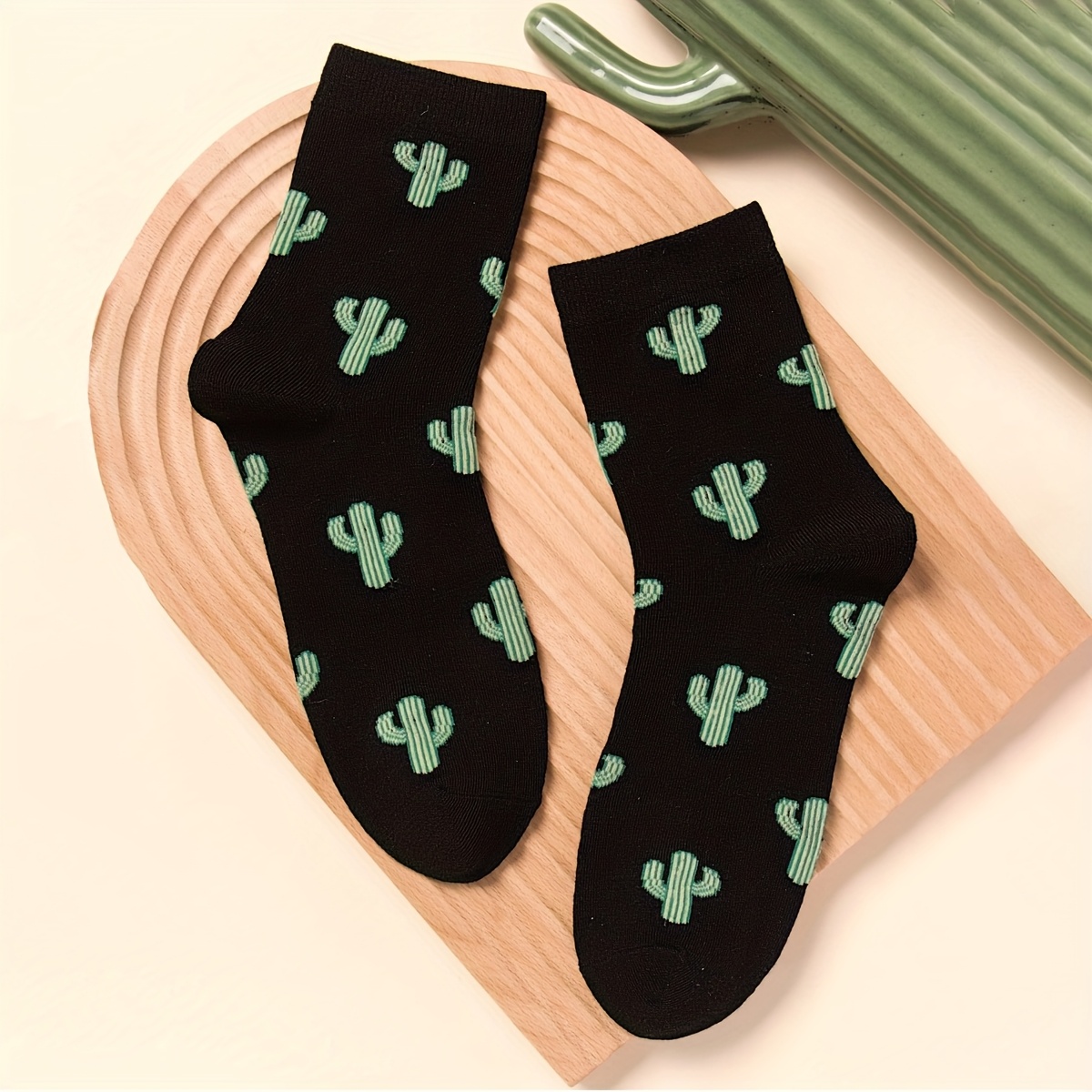 herren socken kaktus muster kontrastfarbe calf socken - Temu Germany