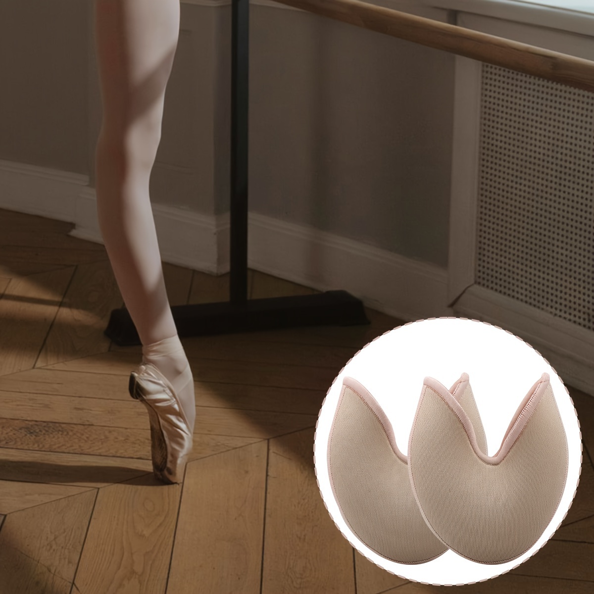 2Pcs Ballet Dance Pointe Shoe Socks Pads Cushion for Ballet Dancer Toe Caps