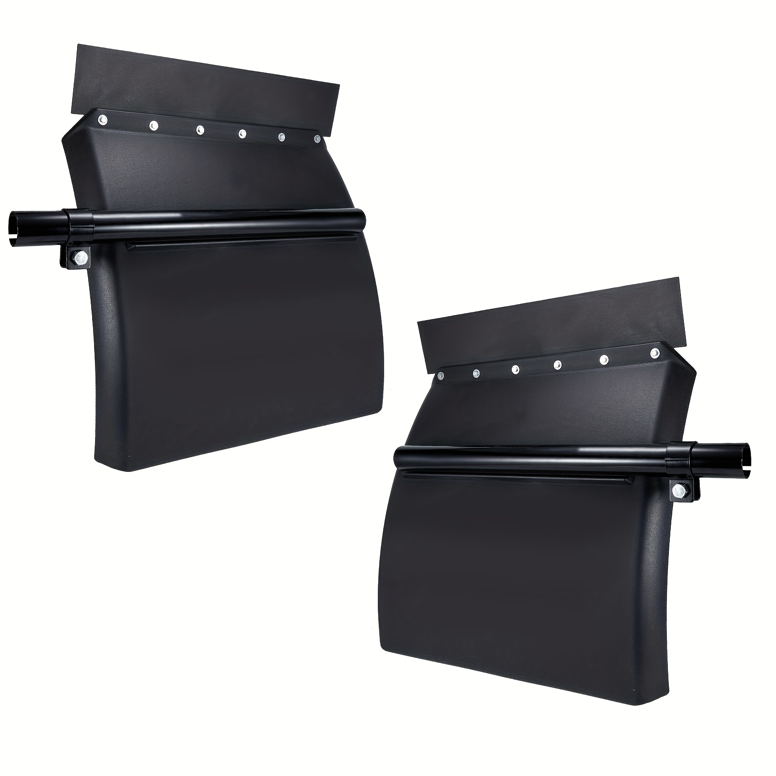 TEMU 24in/29in Polypropylene Quarter Fender Kit Set, With Tube Bracket & Single Mounting Brackets Hardware Included, 2pcs Pair For Semi Truck, Right & Left (black)
