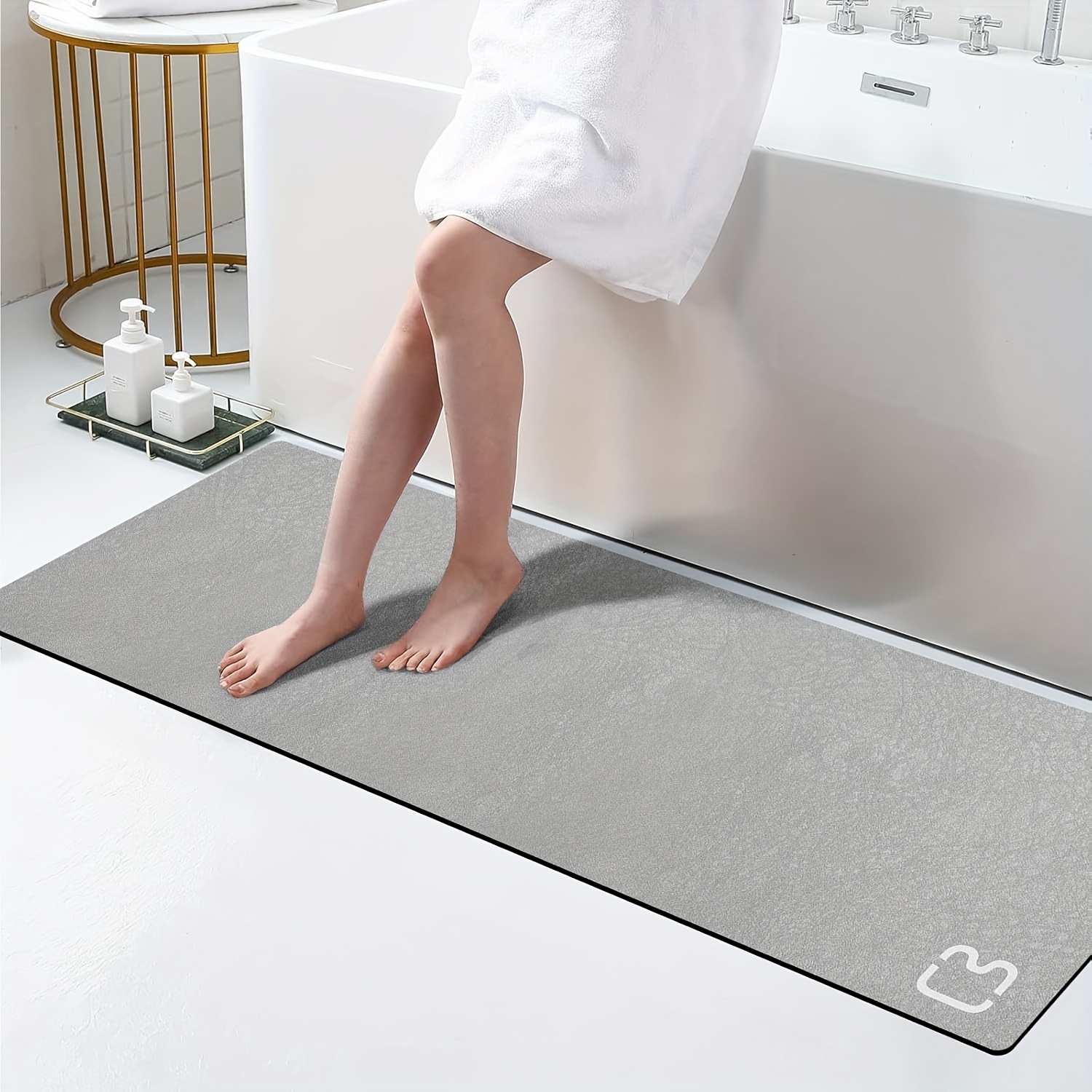 diatomaceous earth bath mat bathroom runner rugs long quick dry bathroom mat non slip rubber backed shower floor mat 40 100cm Product details 0