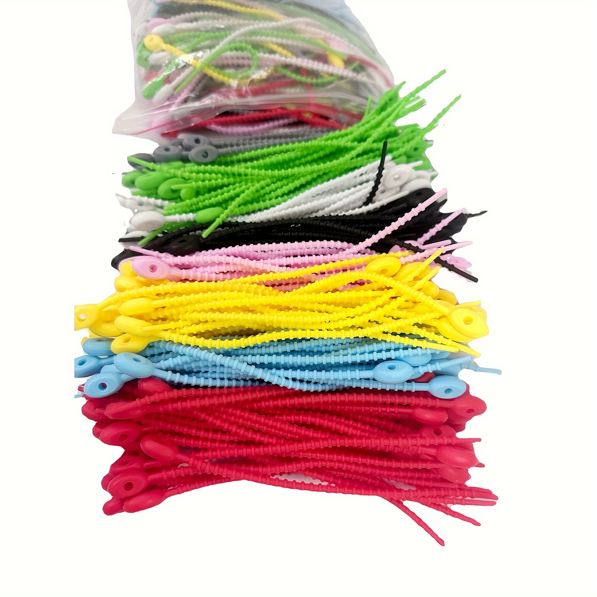 Recyclable Silicone Cable Ties Colorful Reusable Versatile Temu