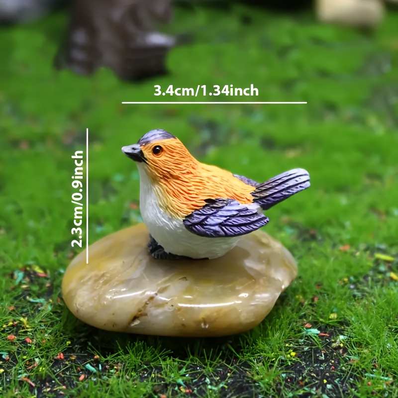 

4pcs, Bird Resin Cute Simulated Bird Nest Gardening Bonsai Decoration Accessories Miniature Statue Perfect Outdoor Decoration For Yard, Lawn, Garden, Balcony, Micro Landscape Ornaments, Shooting Props