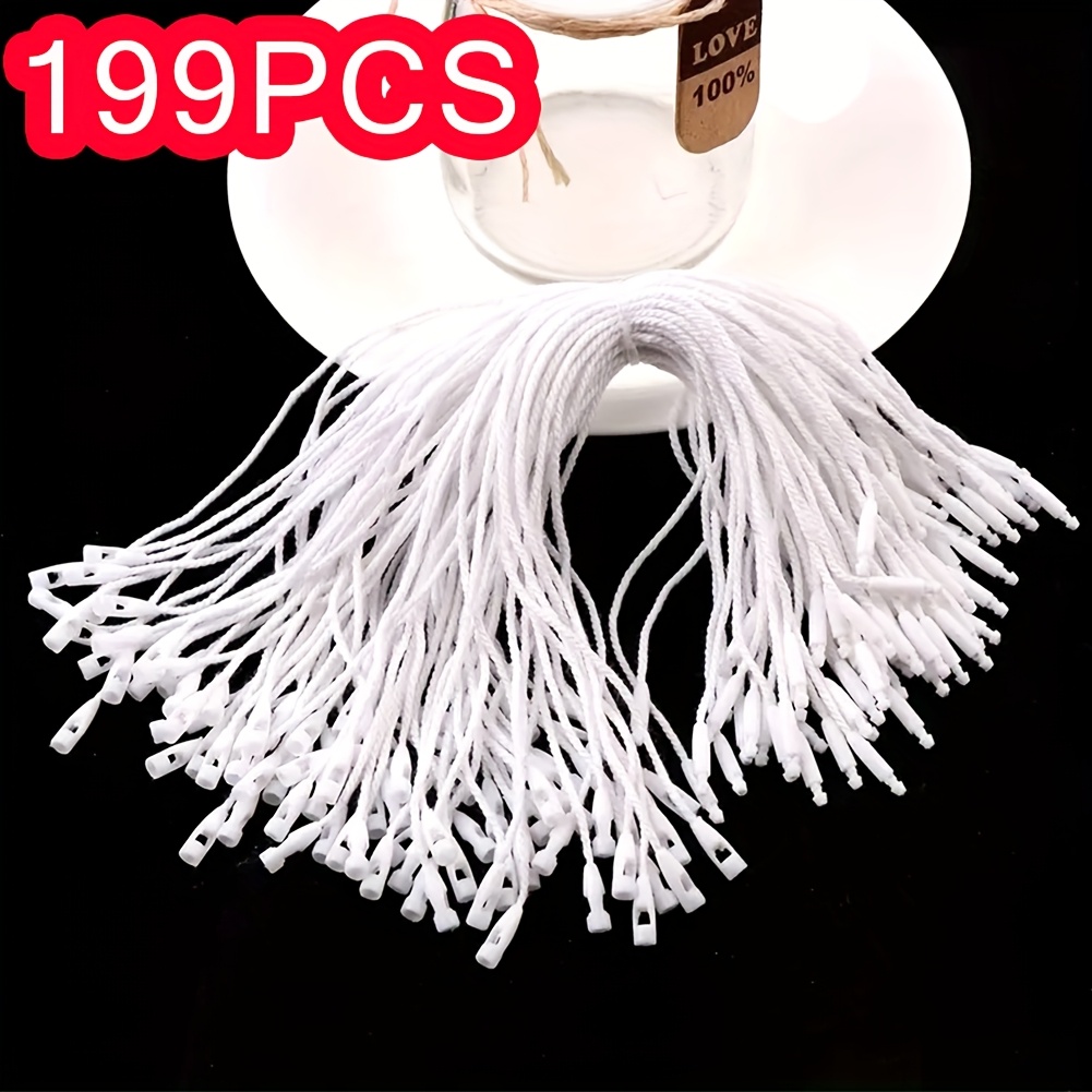 TEMU 199pcs Strings With Snap Lock Fasteners - // Head Tag Rope Suitable For Hand Sewing, Luggage, Garment & Clothes Tags - Labeling Accessories For