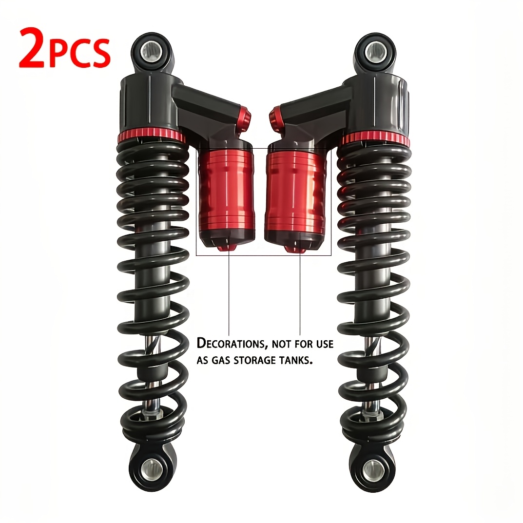 TEMU 2pcs Universal 12.5 Inch Rear Air Shock Absorber, Partial Plastic Construction, Fits For Kawasaki Atv, Four-wheeler, Trailer & Off-road