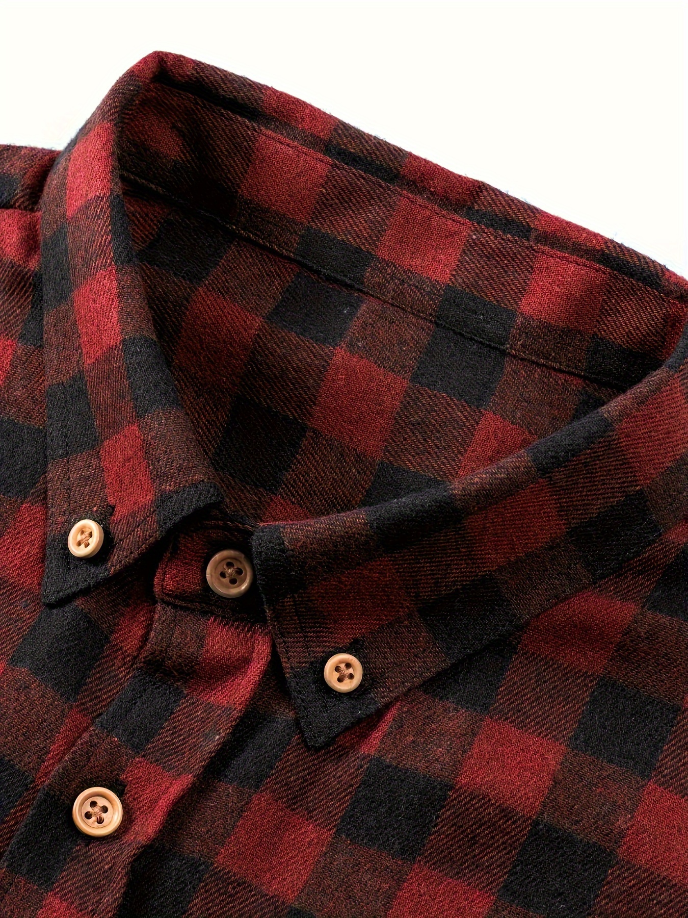 Plaid Print Men's Casual Button Long Sleeve Shirt Men's - Temu Canada