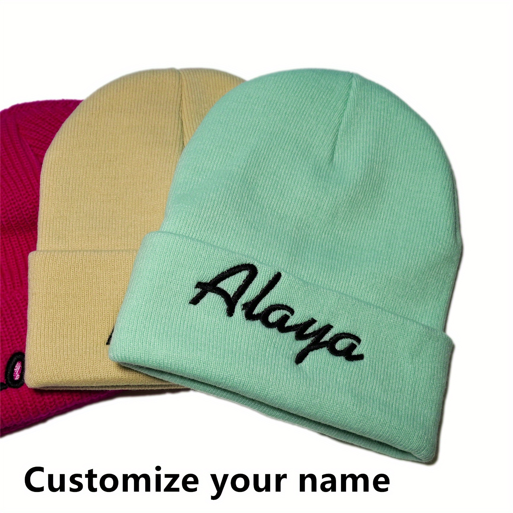 

[popular ] Customize Your Winter Beanie Hat With Embroidered Text And Letters For , Acrylic Skull Cap