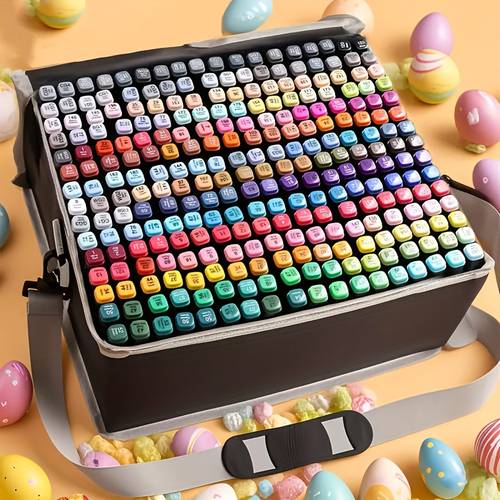 double ended art drawing pen with marking base and cloth bag hand drawn design set professional art supplies stationery gift