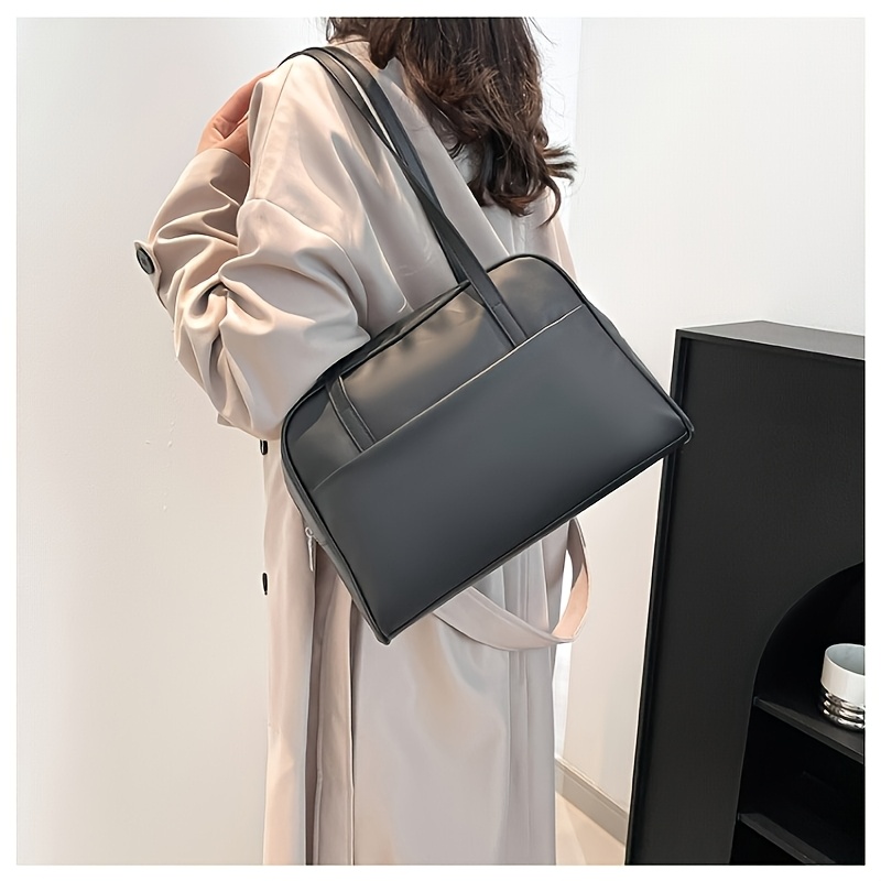 TEMU Women's Crossbody Bag, Solid Color Large Capacity Shoulder Bag, Underarm Bag, Minimalist Tote Bag, Outdoor Shopping And Casual Storage Bag.