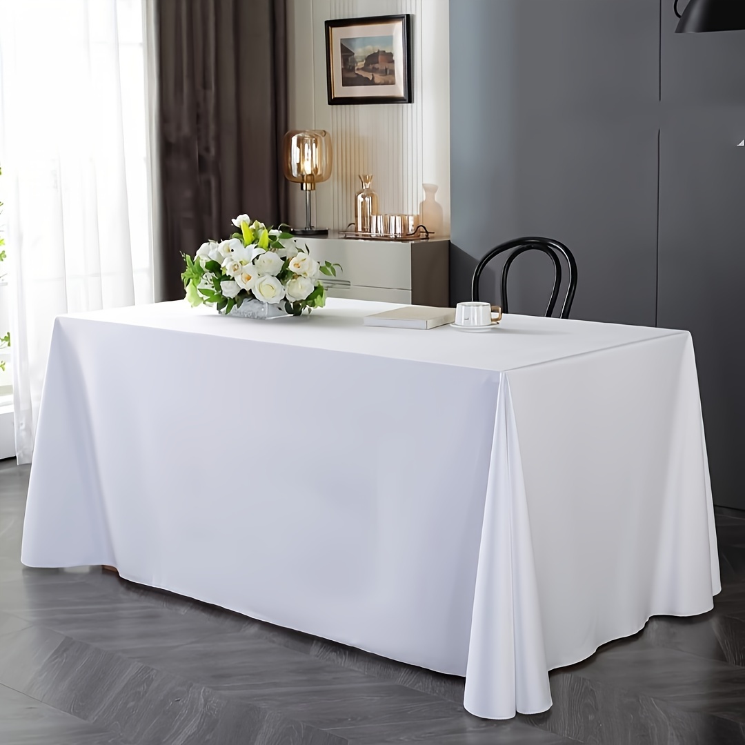 6er set rechteckige tischdecke weiß 140 x 220 cm