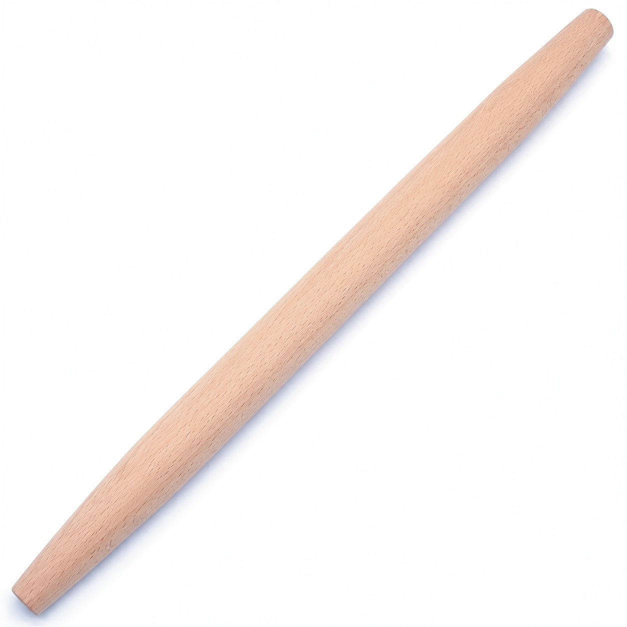 TEMU A Solid Wood Rolling Pin, Available In 43.5cm Or 50cm Or 60cm Sizes, Of Hardwood. Suitable For , Pie, Pastry Dough, And Is An Essential Kitchen