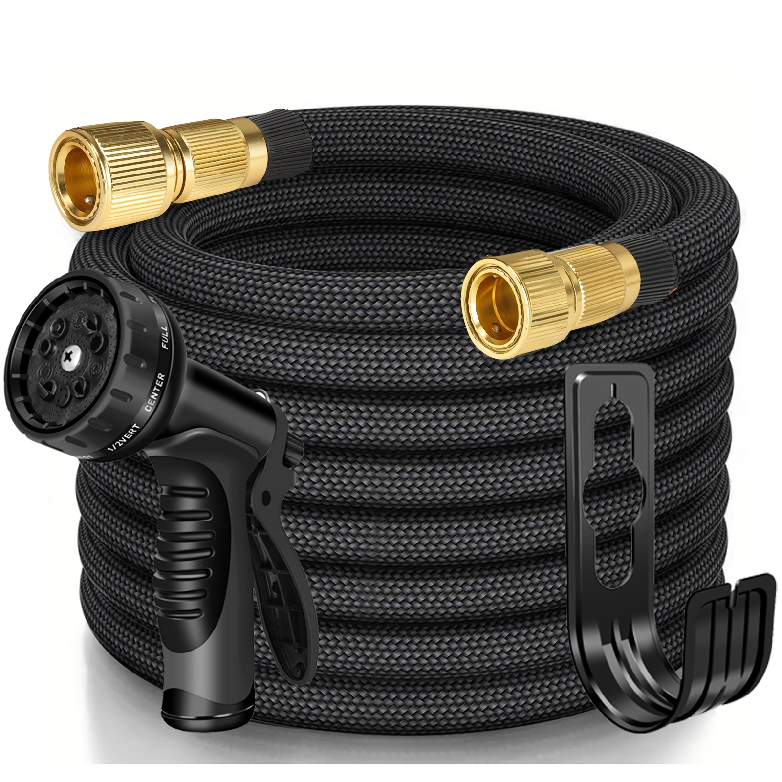TEMU Lovfen 100ft Garden Hose, Kink-free Leak-proof Heavy-duty Flexible Water Hose, Kink Free Flexible Water Hose, Leak Proof, Super Fabric,