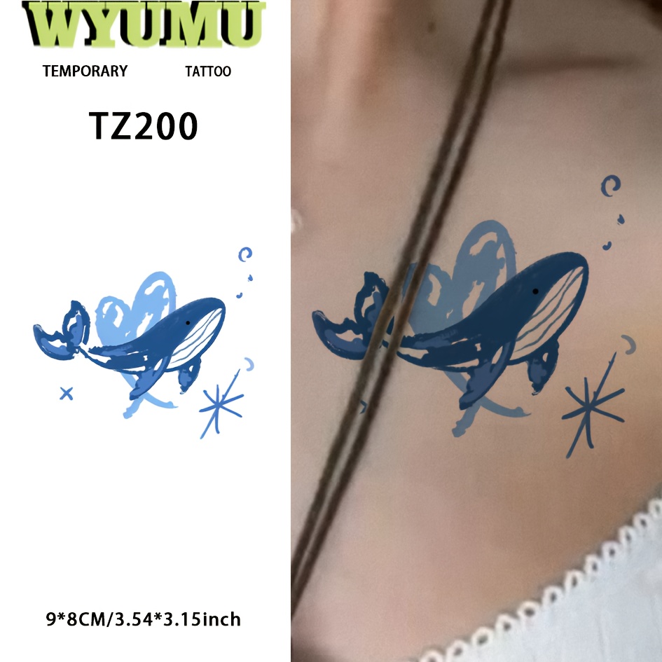 whale tattoo sold on Temu United States, image size:945x945
