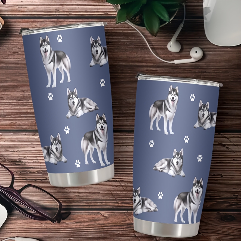 

1pc Dog Insulated Mug, 20oz Steel Lid, , No Or Safe, For Men And Women