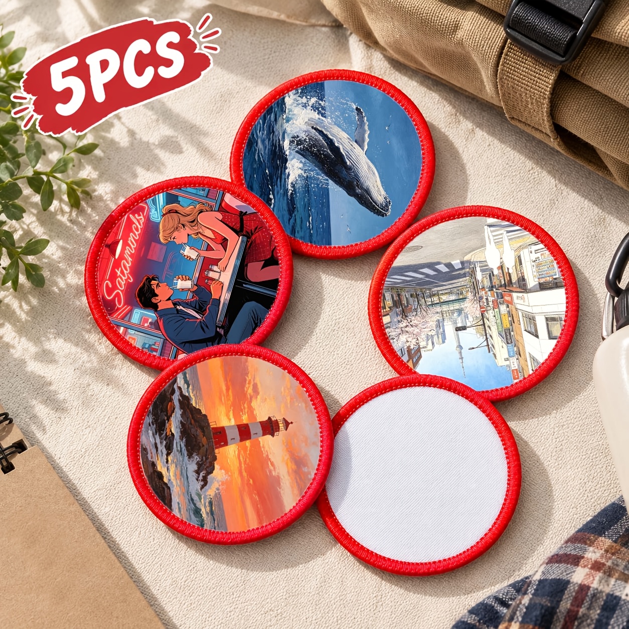 TEMU Parches de transferencia de con foto personalizada, pegatinas redondas personalizadas, patrones personalizados, adecuados para chaquetas DIY,