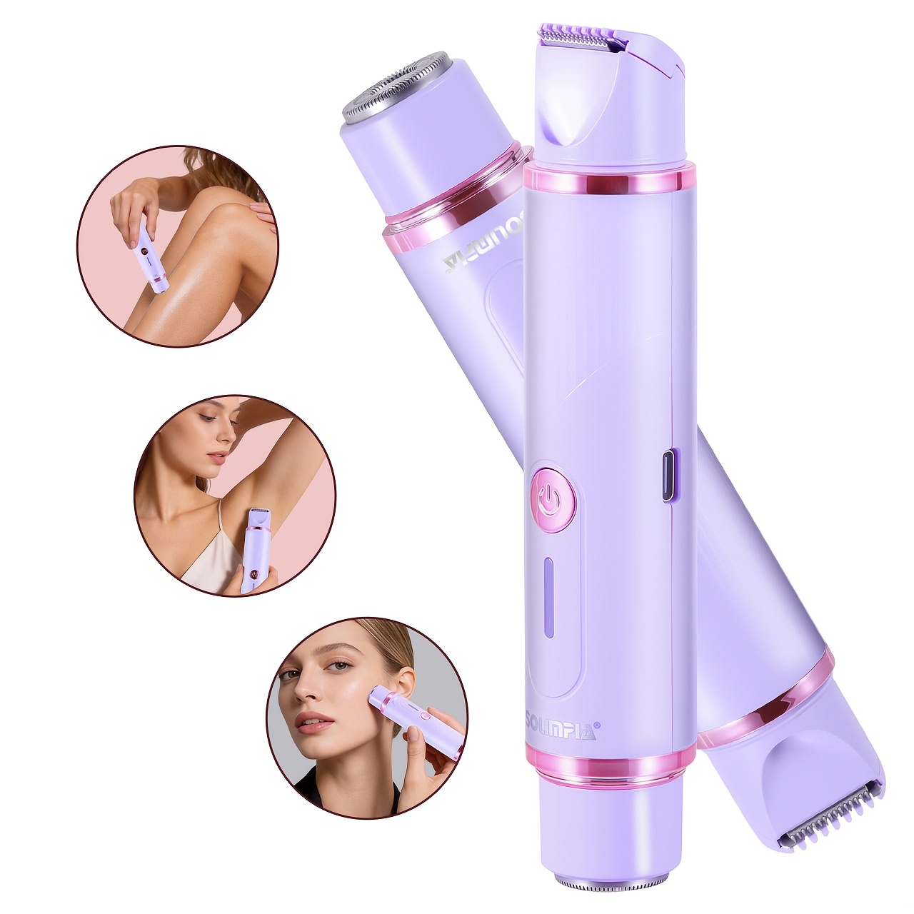 TEMU Shaver For Women: Double-headed 2-in-1 Underarm, Pubic, Leg, And Body Hair Remover