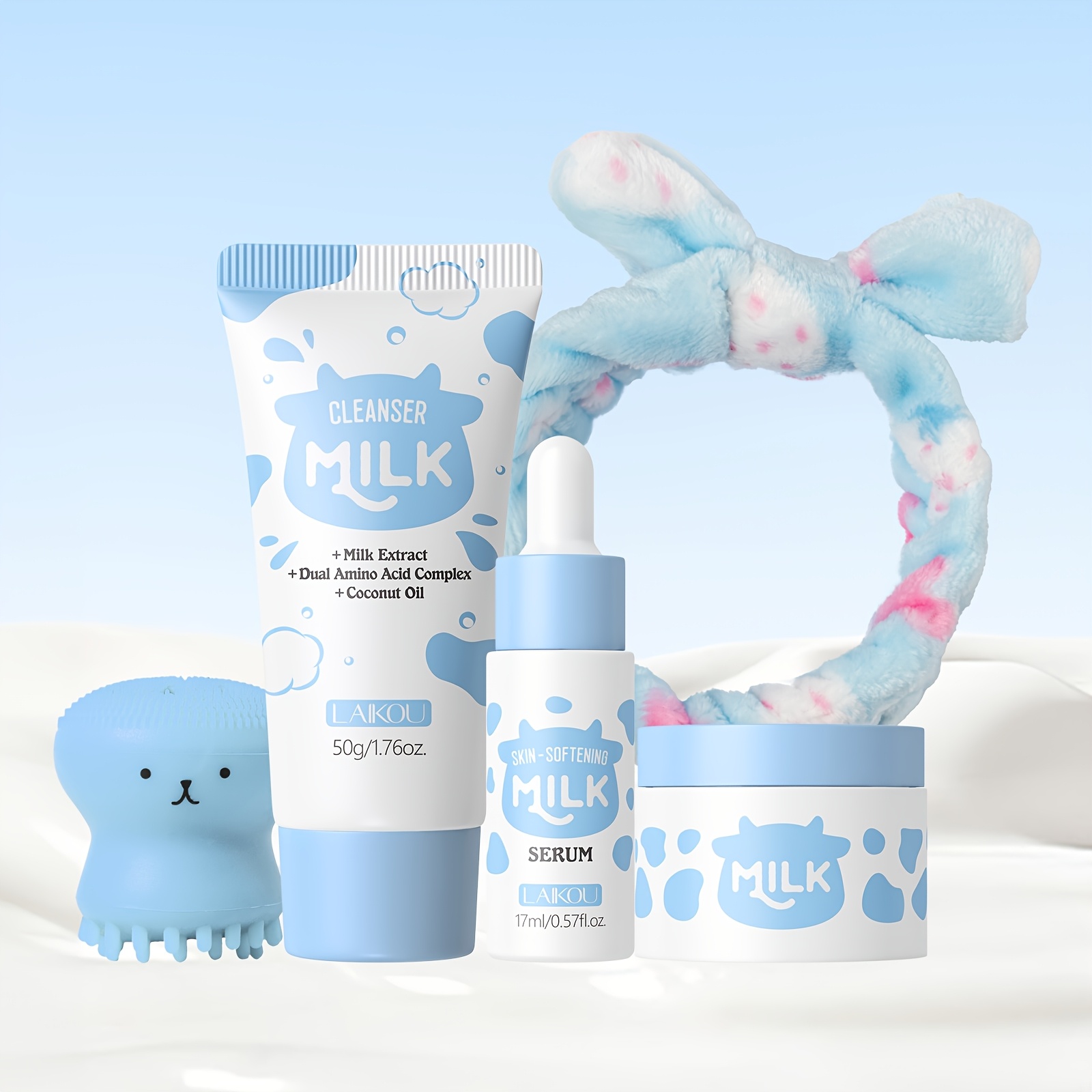 milk skincare 5pcs set cleanser 1 76oz serum 0 57fl - Temu Spain