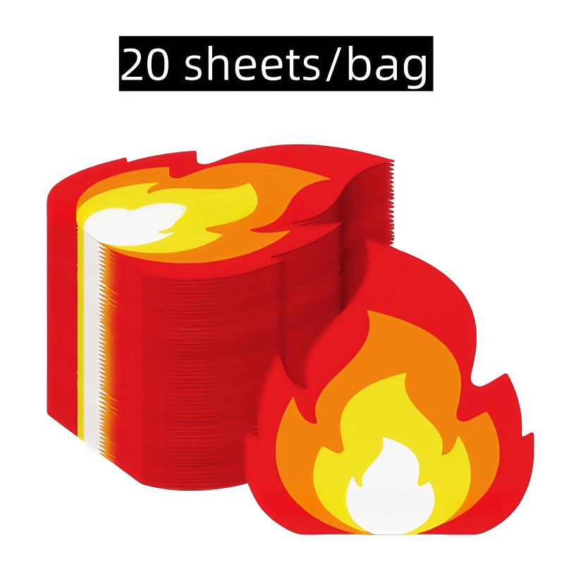 Image of 20/60 Sheets (1 Pack), Flame-shaped Irregular Napkins - Double-layered, Suitable For Birthday And Fire-themed Party Decoration, Enhancing The Party Atmosphere, Party Napkins