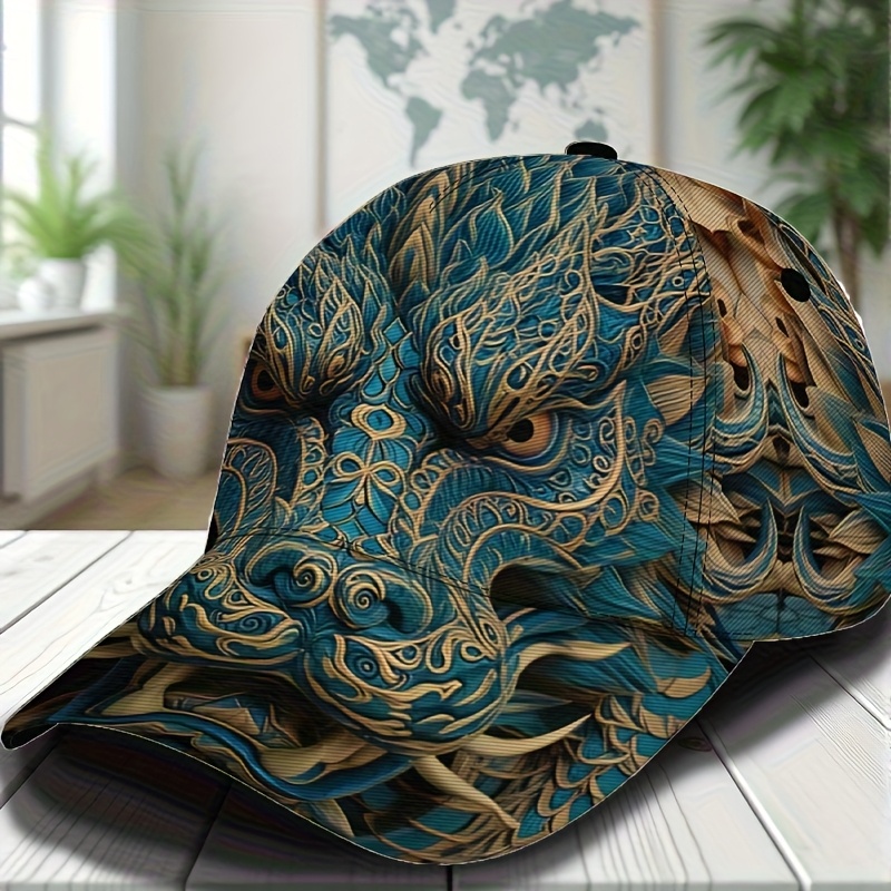 TEMU 1X Gorra de béisbol de moda graffiti y de - Diseño único de , tamaño ajustable, , gorro deportivo, accesorio de moda, regalo para de San