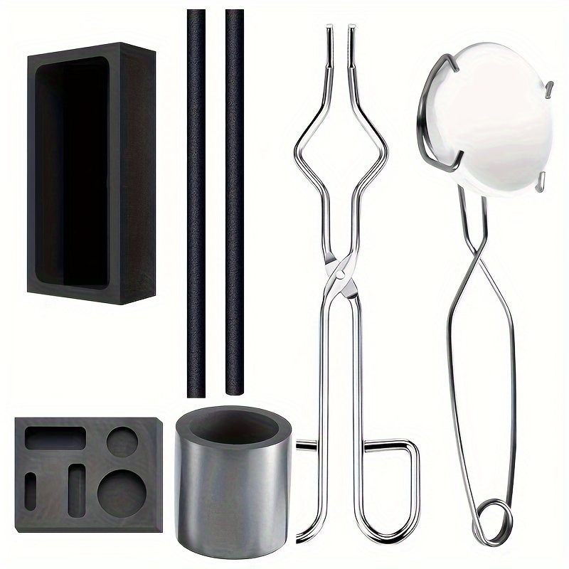 

[ ] 8pcs Smelting Casting Kit, Including Tongs, 2 Stirring , Casting Casting , , Cylindrical