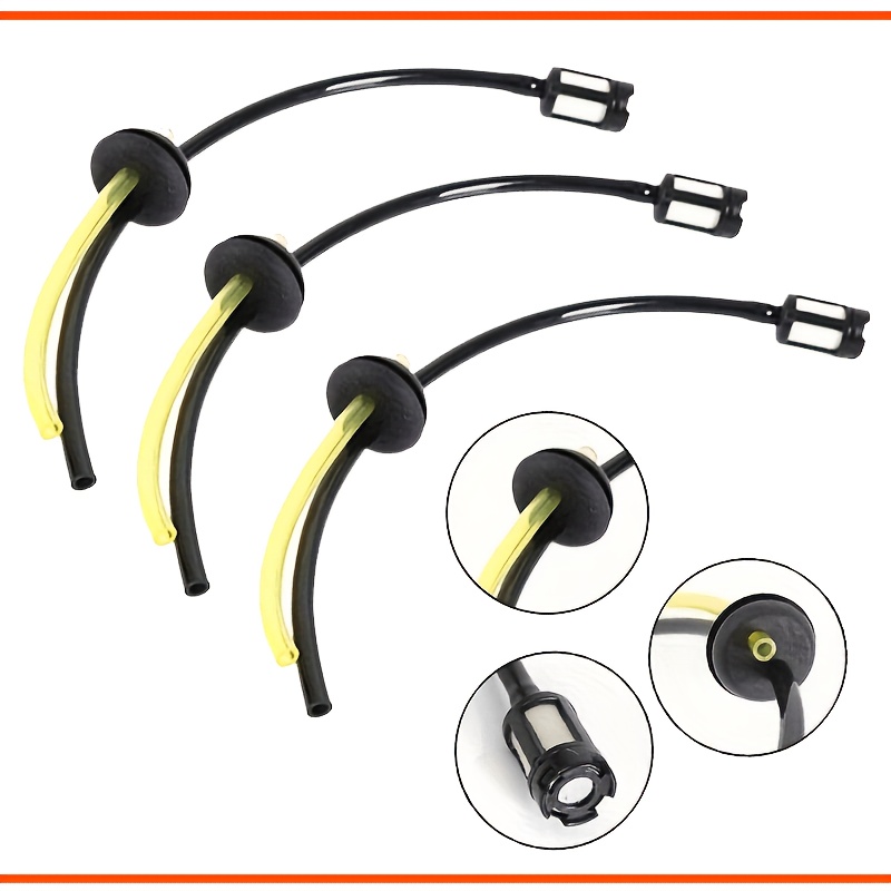 TEMU 3pcs Filter Oil Pipe For Chainsaw Lawn Mower Grass Trimmer Fuel Tank Filter Universal Oil Pipe Fuel Hose Engine Garden Tools For Chainsaw Parts