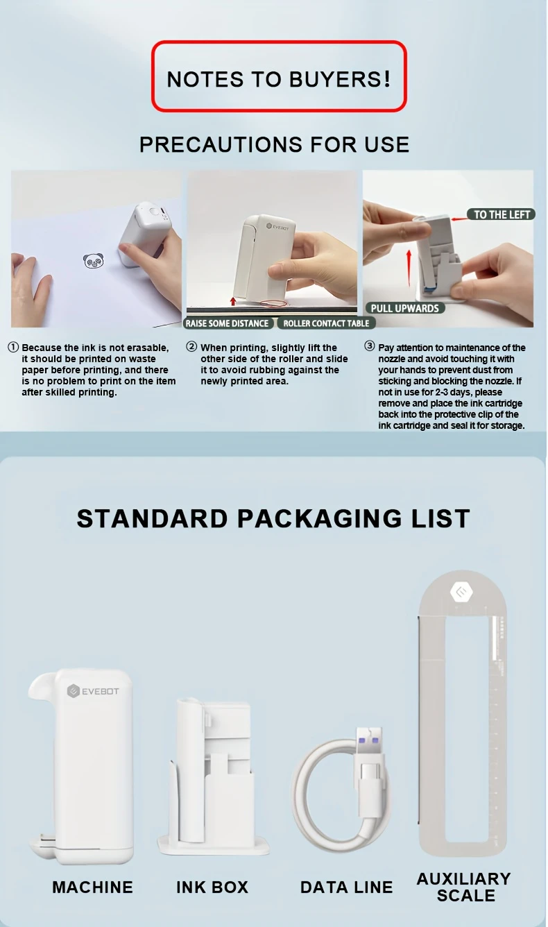 1 set printpods mini handheld label printer mini wireless intelligent printer logo barcode creative diy tattoo printer christmas halloween sticker patterns details 8