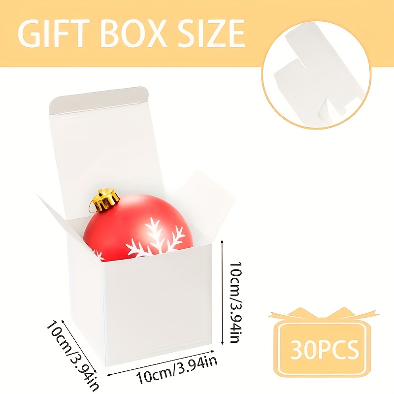 TEMU 30pcs Square White Paper Boxes For Jewelry, Candies, Small Gifts, Cosmetics, And Figurines For Christmas, Halloween, Wedding, Birthday Party,