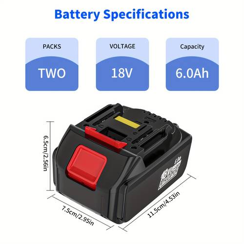 2 pack 18v 6 0ah replacement battery for makita bl1860b bl1850 bl1840 bl1830