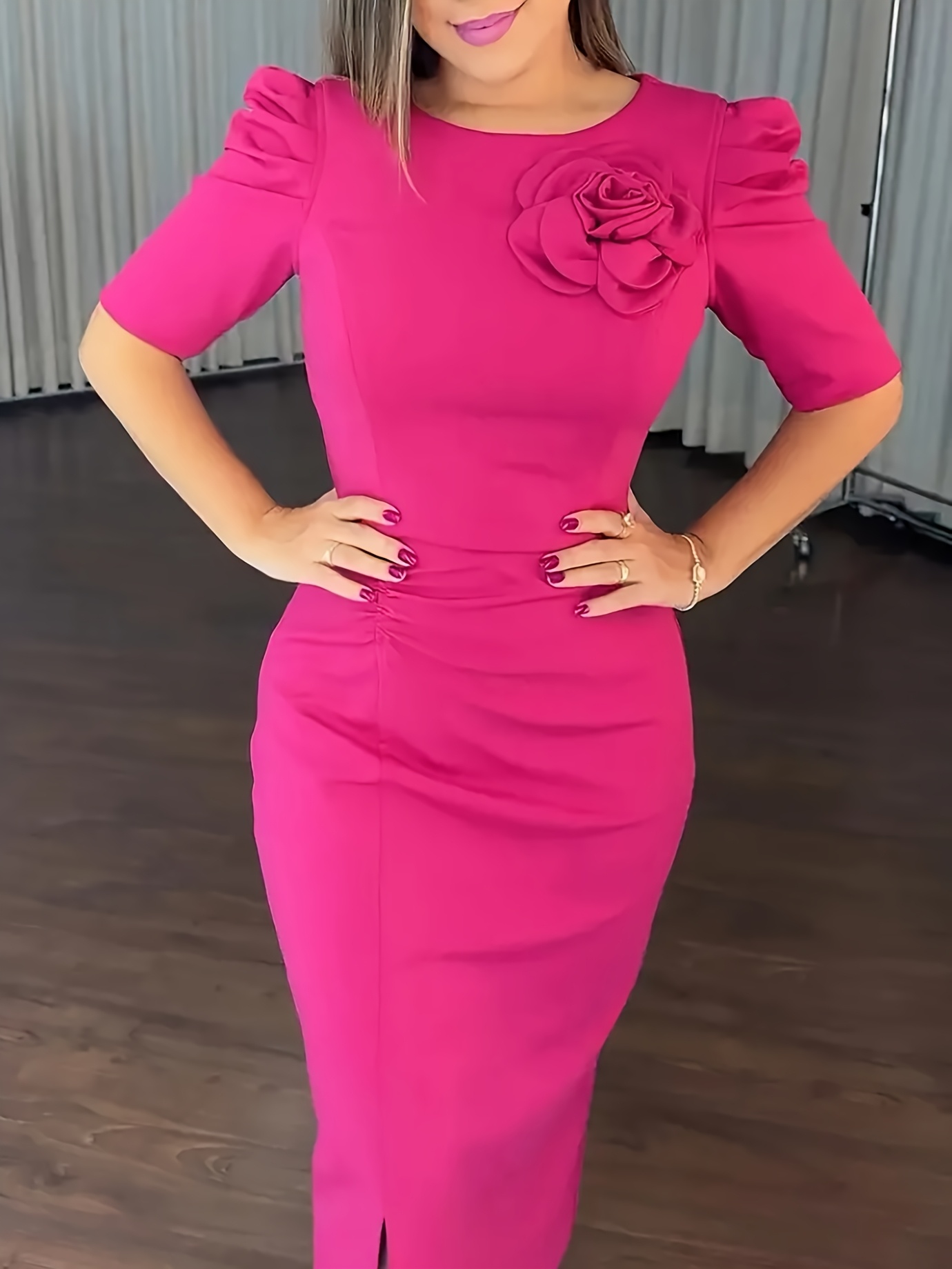 green emerald velvet dress L'Amour Rose Dress