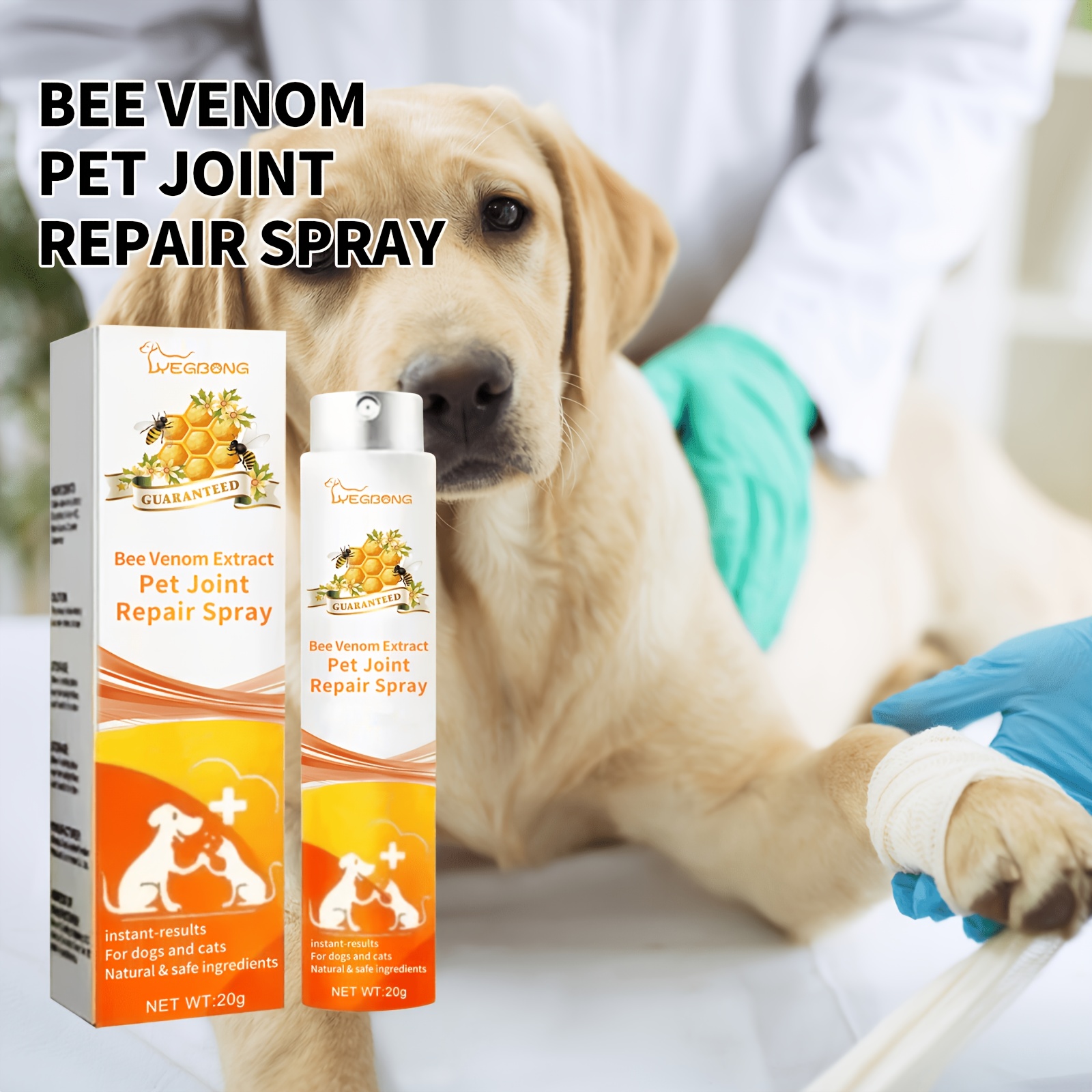 20G Pet-Specific Joint Care Spray, Gentle Topical Spray, Easy And Convenient to Use, Helps Flexible Joints, Enhances Mobility, Suitable for Cats And Dogs And Other Pets, Home Long-Term Care, Caring for Pet Bone And Joint Health, Without Battery - Image 2