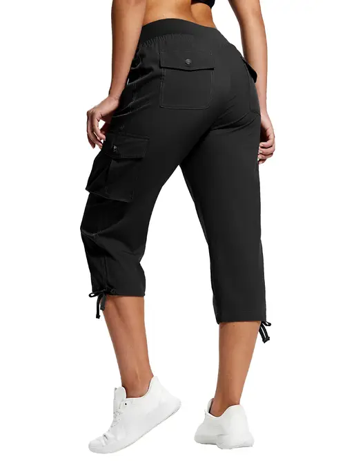 hiking capris for women with pockets lightweight quick dry cargo pants women casual womens capris