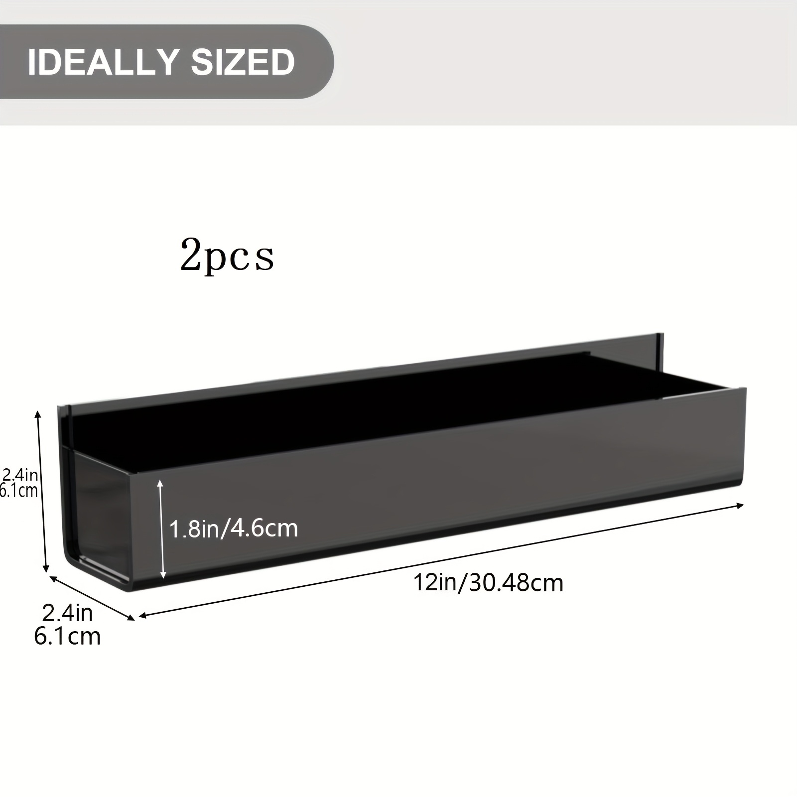 Image of A Spice Storage Rack Made Of Sticky Acrylic, Featuring Nano Double-sided Tape, Designed For Kitchen Cabinet Doors Or Pantry Doors, And Mounted On Walls