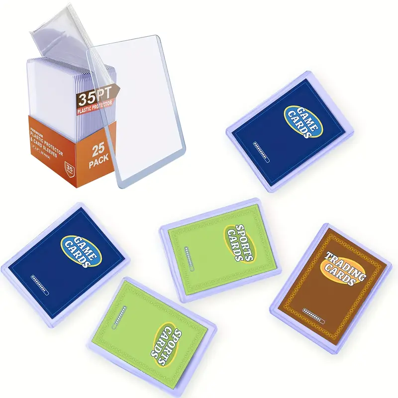 football card plastic sleeves Platinum Protectors Trading Card Sleeves, Toploader Card Protectors for Football, Baseball Sports Cards Clear Plastic Top Loaders for Trading Cards