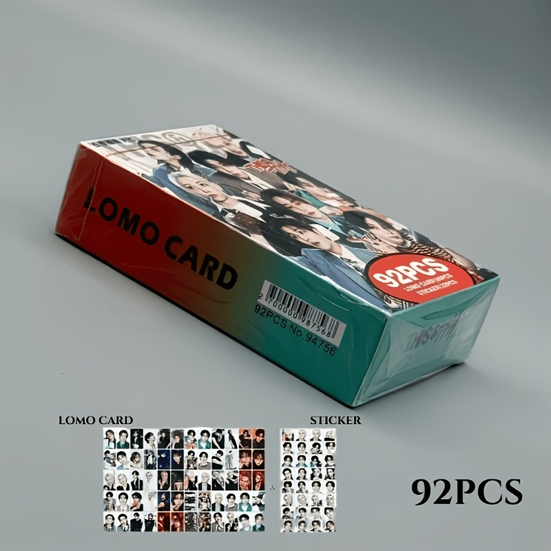 TEMU 92pcs S-K " & " Mini Cartes Photo et Stickers, Idéal pour Scrapbooking, Collage, Décoration Murale - Cadeau Double Face Brillant, Parfait pour
