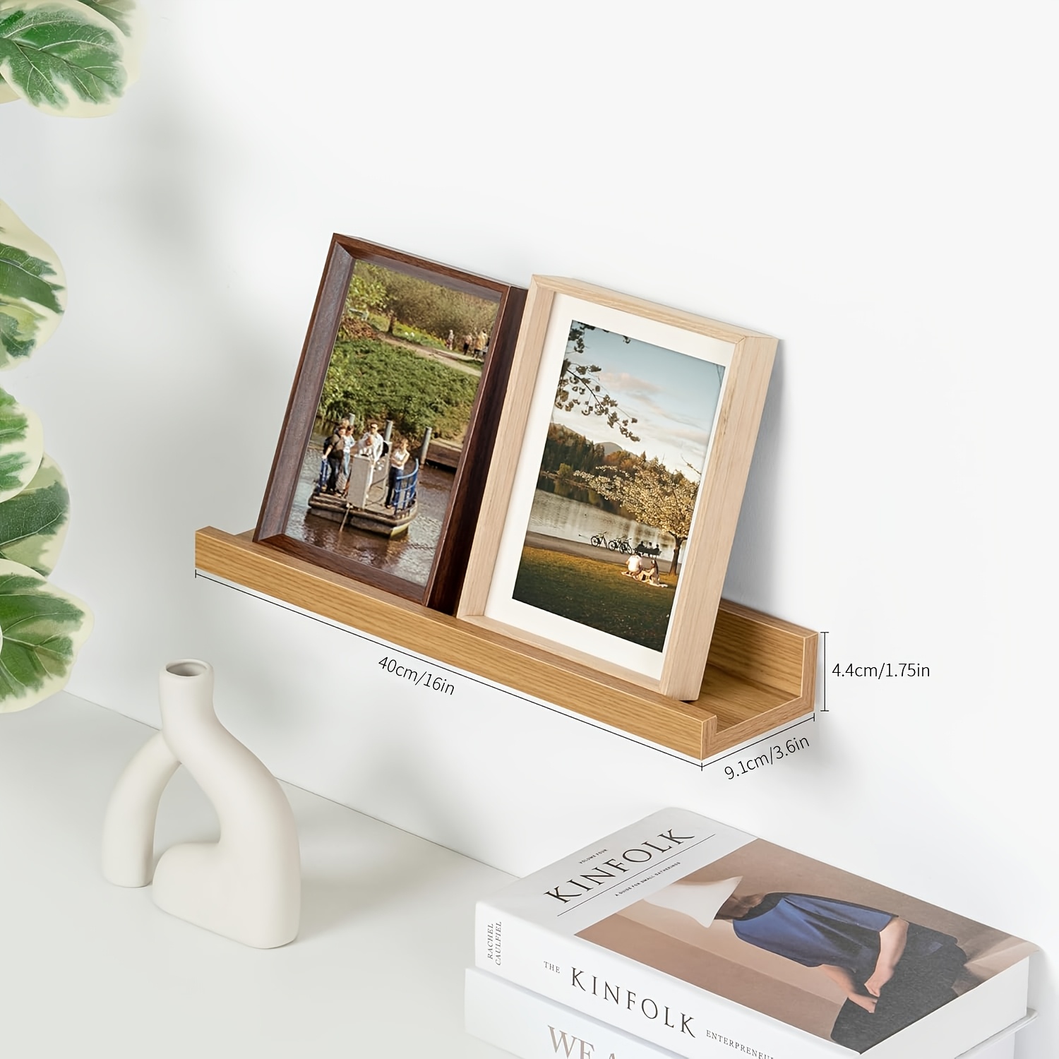 2pcs Small Wall Mounted Floating Racks for Picture Display