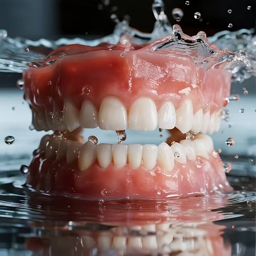 item picture full denture set suitable for seniors upper lower dentures with removal tool denture plates flexible prosthesis for tooth replacement comfortable daily wear for durable plastic