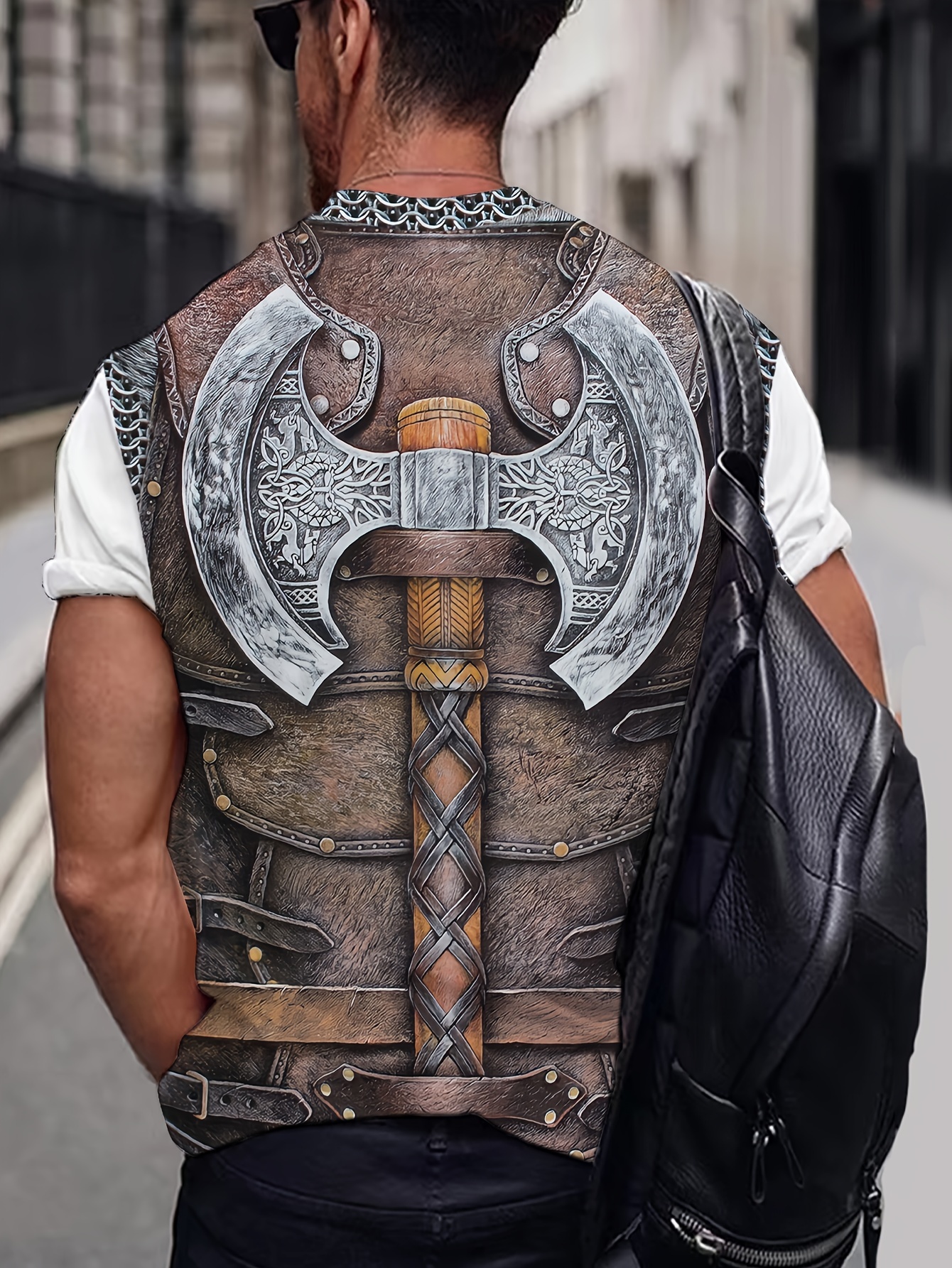 knappe man met lang haar met een bijl in zijn handen op een donkere  studioachtergrond 4744367 stockfoto bij Vecteezy, image size:800x1066